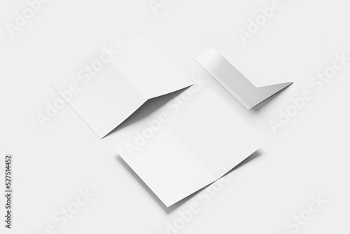 Blank A5 Bi-Fold Brochure Mockups