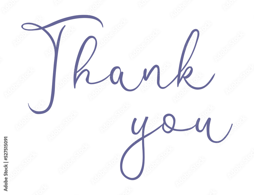 Fototapeta premium Thank You for Hand Lettering. Typography Design Inspiration. On a white background. Vector