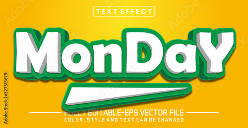 Monday text editable style effect