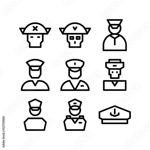 captain icon or logo isolated sign symbol vector illustration - high quality black style vector icons
