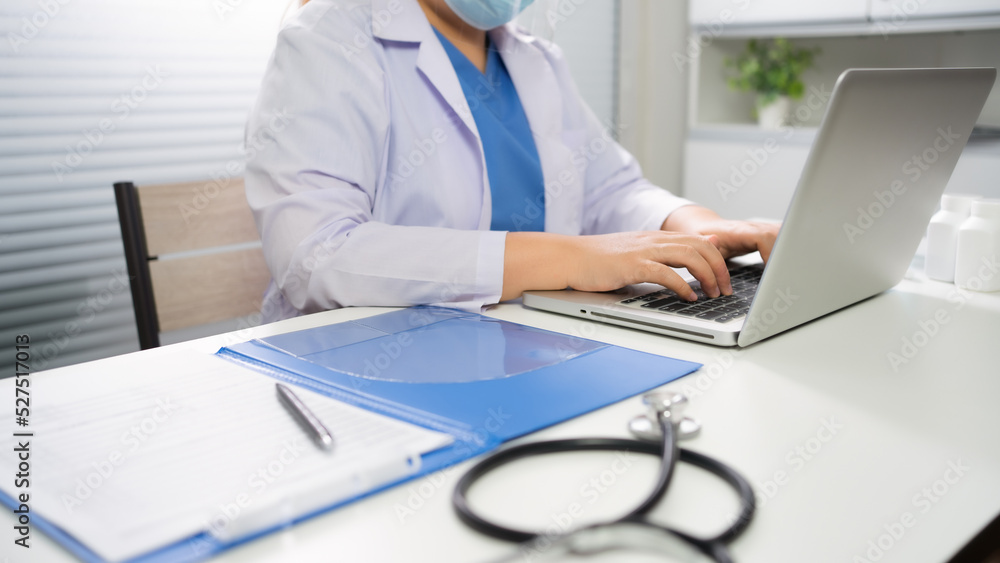 Education profession doctor in white uniform gown coat. Professional medical doctor with tablet and papers at seminar or hospital Coronavirus cancer healthcare Education profession doctor in white uniform gown coat. Professional medical doctor with tablet and papers at seminar or hospital Coronavirus cancer healthcare
