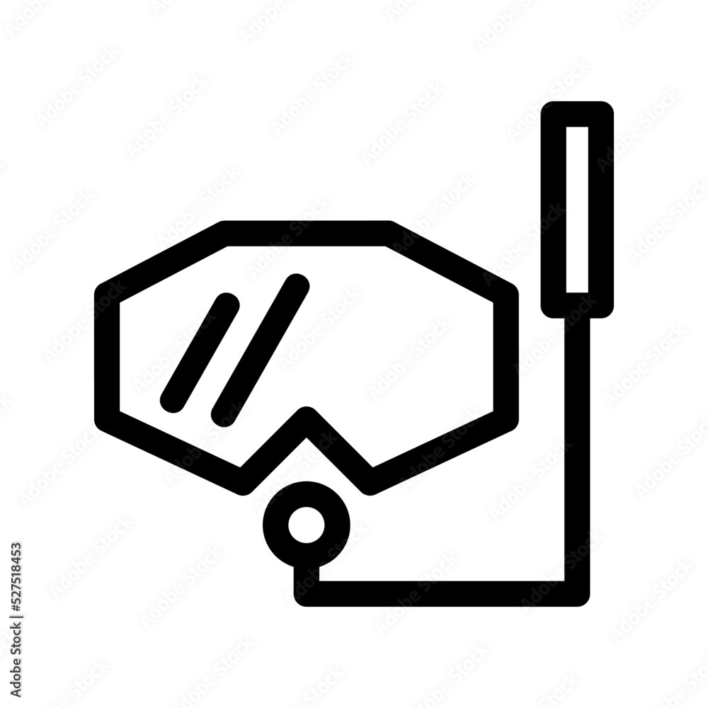 scuba mask icon or logo isolated sign symbol vector illustration - high quality black style vector icons
