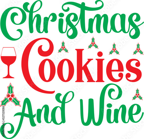 christmas cookies and wine svg