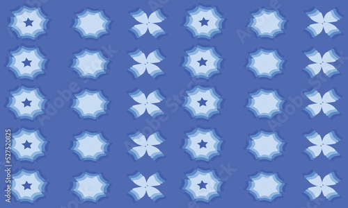ector flowers on a blue background