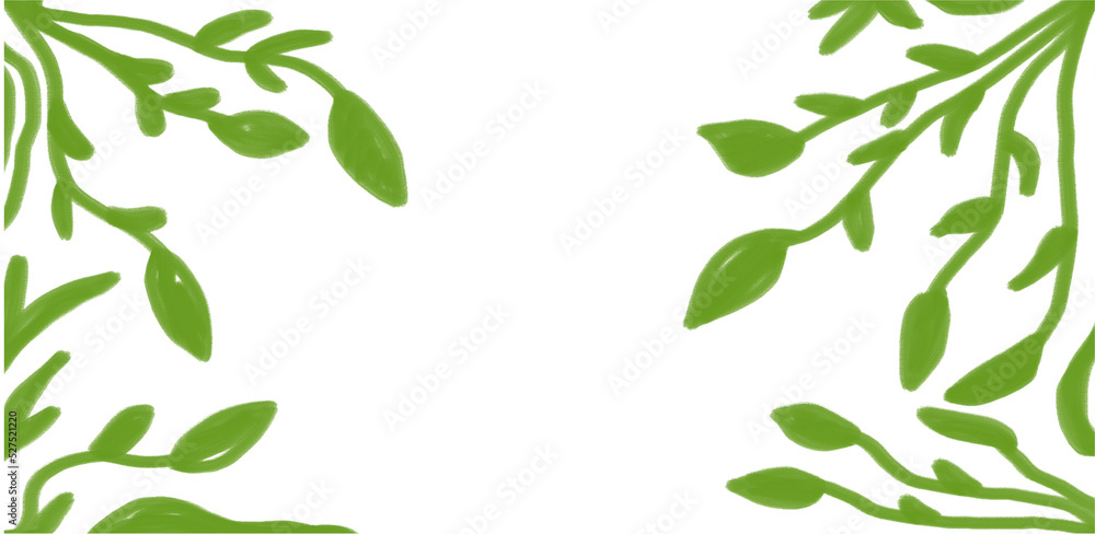 Foliage herb leaf illustration design background