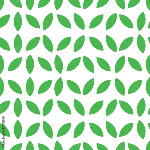 green leaves random seamless pattern vector illustration background