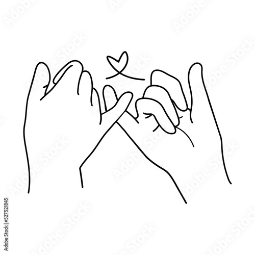 Promise  outline vector abstract logo