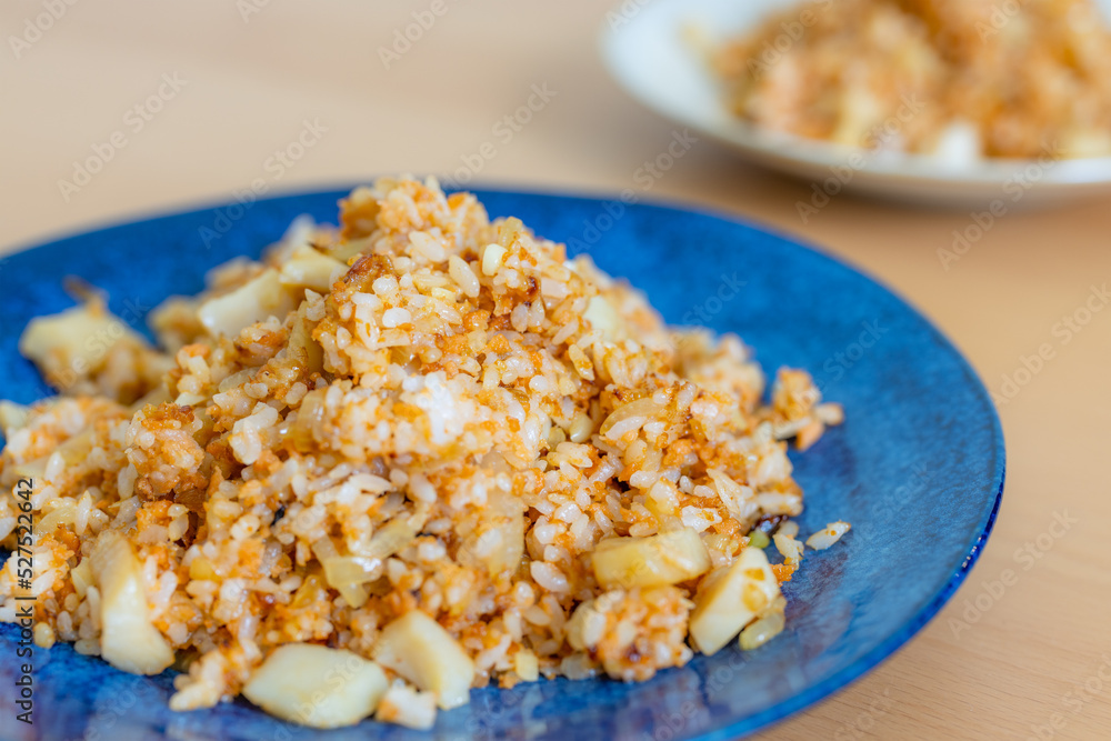 Homemade chinese fry rice on plate Homemade chinese fry rice on plate