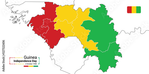 The official flag of Guinea to celebrate independence day