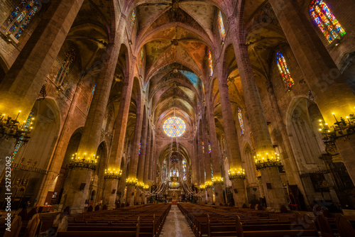Catedral de Mallorca , siglo  XIII, Monumento Histórico-artístico, Palma, mallorca, islas baleares, españa, europa © Tolo