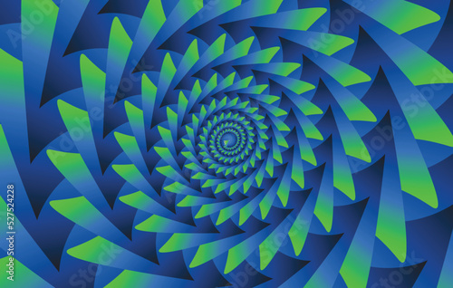 circular motion blur moving spin spiral optical illusion vector illustration