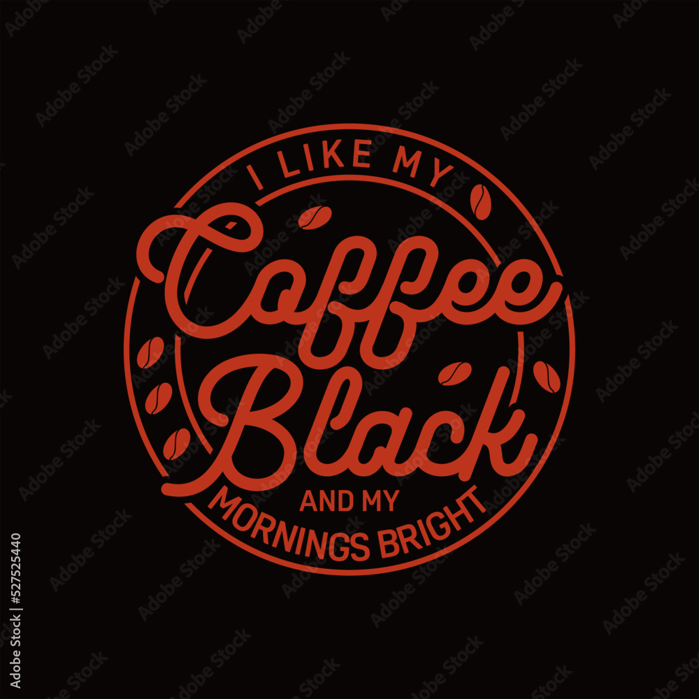 Coffee Black Script Text art Badge for Print or sticker idea Coffee Black Script Text art Badge for Print or sticker idea