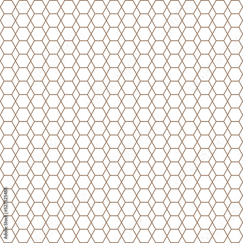 Abstract blue hexagon dot pattern fabric vector