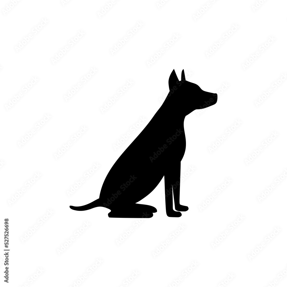 Dog sitting icon sign for mobile concept and web design