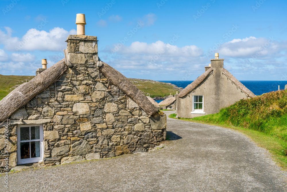 Gearrannan black house village, Dun Carloway, Isle of Lewis, Scotland Gearrannan black house village, Dun Carloway, Isle of Lewis, Scotland