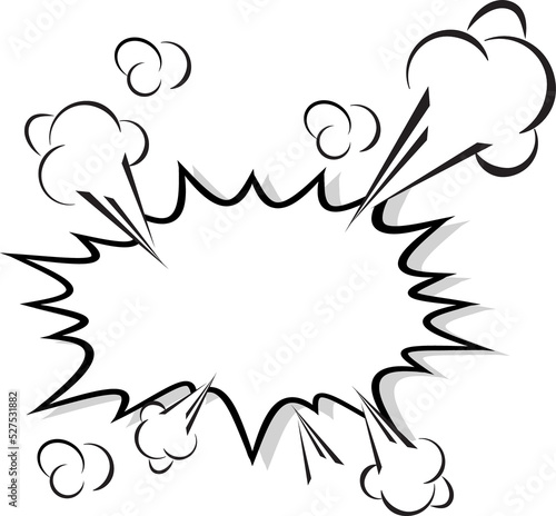 Cartoon,OMG explosion Comic Speech Bubble 