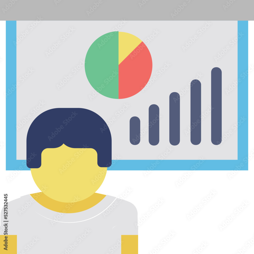 Graphic Presentation Vector Icon Graphic Presentation Vector Icon