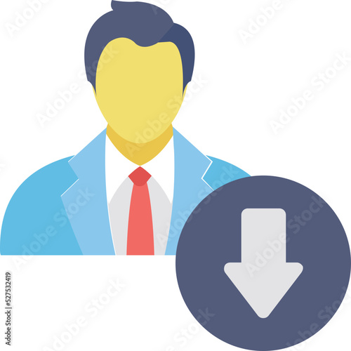 Career Demotion Vector Icon