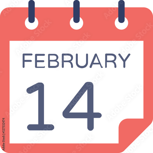 14 February Vector Icon