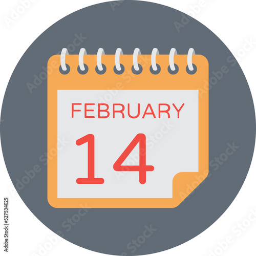 14 February Vector Icon