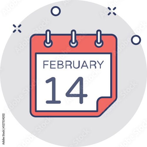14 February Vector Icon