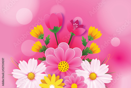 pink and white flowers