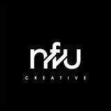 NFU Letter Initial Logo Design Template Vector Illustration