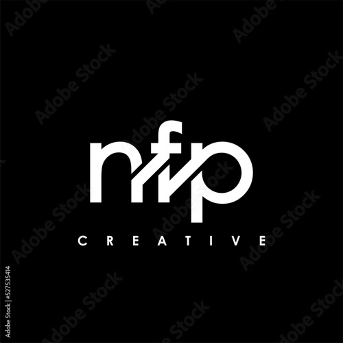 NFP Letter Initial Logo Design Template Vector Illustration