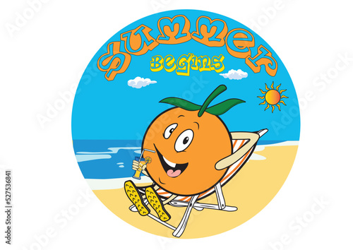 Summer drinking t-shirt design, summer t-shirt design, orange t-shirt design