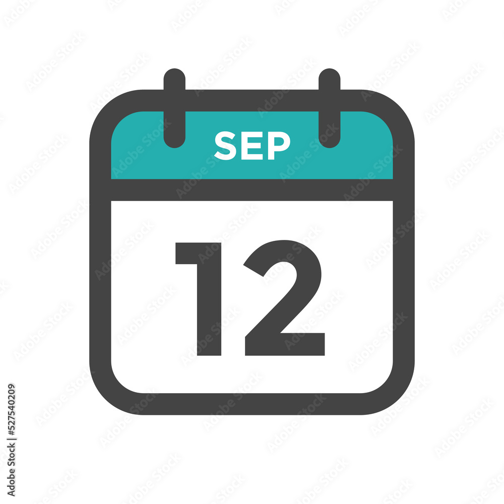September 12 Calendar Day or Calender Date for Deadlines or Appointment September 12 Calendar Day or Calender Date for Deadlines or Appointment
