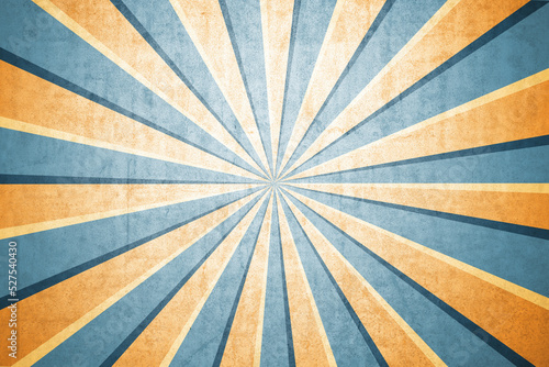 Yellow and Blue Grungy Star Burst Background