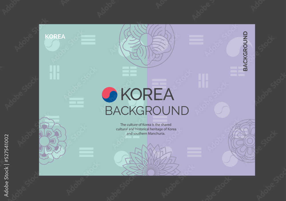 Naklejka premium 한국 전통 그래픽 배경 이미지
