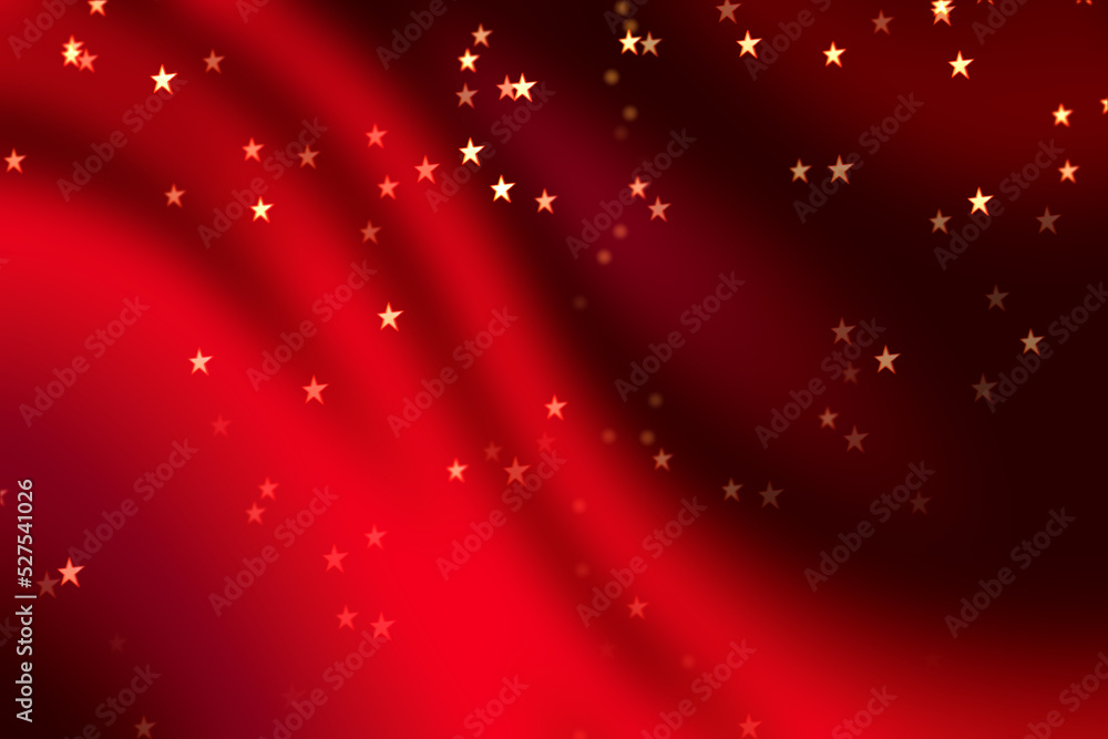 Digitally generated red abstract with lots of stars background. Defocused velvet look to use in gift, christmas, movies, valentine's day kind of concepts.