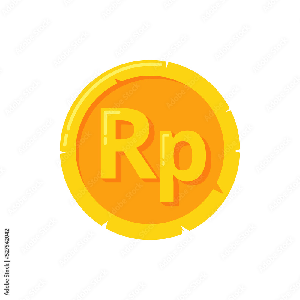 illustration of a Indonesian rupiah coins. business or financial illustration vector graphic asset illustration of a Indonesian rupiah coins. business or financial illustration vector graphic asset