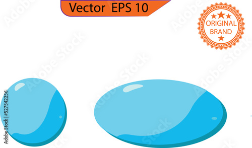 Set of empty glass blue buttons and sliders, web icons for game.  Button set  glossy. EPS 10