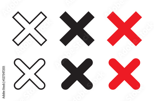 Letter X icon vector. Cross, wrong, error sign symbol