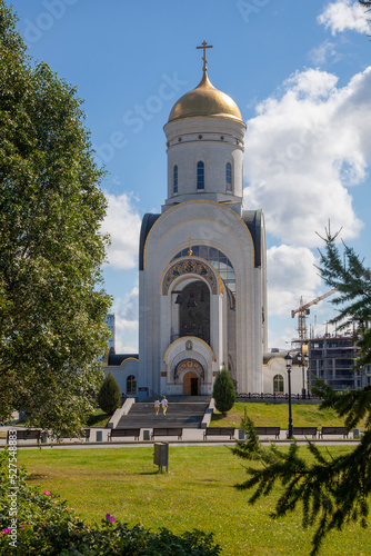 Temple of George the Victorious on Poklonnaya Hill. Moscow, Russia