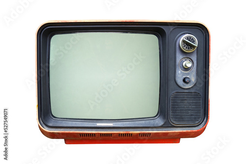 Retro television - Old vintage TV isolate fordesign photo