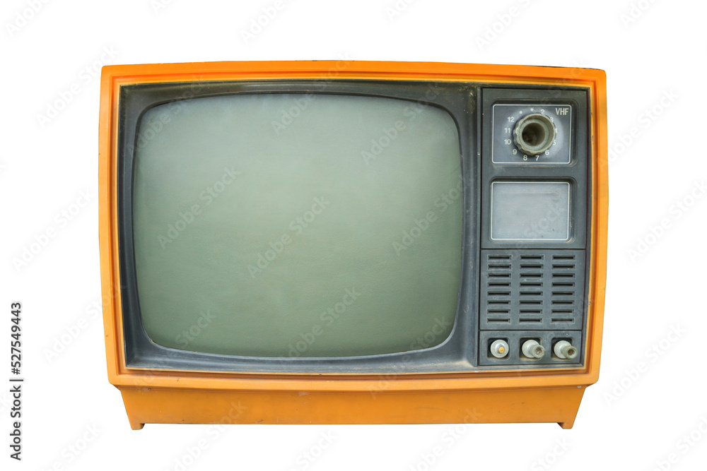 Retro television - Old vintage TV isolate. retro technology.