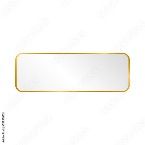 simple gradient white and gold shape board or frame vector on white background with the square can be put text or product on frame