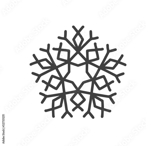 Snowflake icon. Frozen snow. Snow flake.