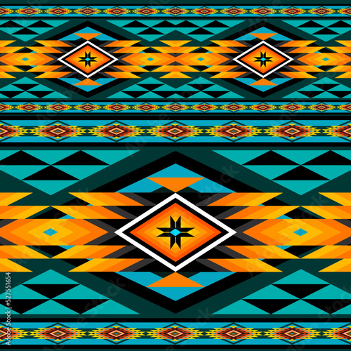 tribal fabric tradition ethnic Aztec pattern indian and  design for interior decorative home such as folk wallpaper bedding apparel curtain pattern and industrial textile, illustration vector 
