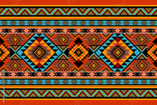 tribal fabric tradition ethnic Aztec pattern indian and  design for interior decorative home such as folk wallpaper bedding apparel curtain pattern and industrial textile, illustration vector 
