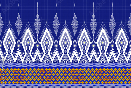 tribal fabric tradition ethnic Aztec pattern sarong and  design for interior decorative home such as folk wallpaper bedding apparel curtain pattern and industrial textile, illustration vector 