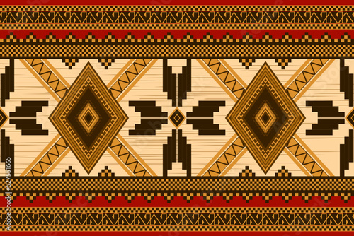 tribal fabric tradition ethnic Aztec pattern indian and  design for interior decorative home such as folk wallpaper bedding apparel curtain pattern and industrial textile, illustration vector 
