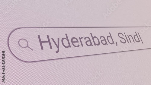 Search Bar Hyderabad Sindh 
Close Up Single Line Typing Text Box Layout Web Database Browser Engine Concept photo
