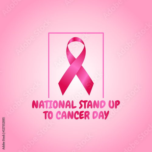 vector graphic of national stand up for cancer day good for national stand up for cancer day celebration. flat design. flyer design.flat illustration.