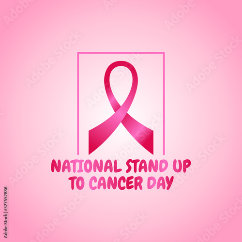vector graphic of national stand up for cancer day good for national stand up for cancer day celebration. flat design. flyer design.flat illustration.