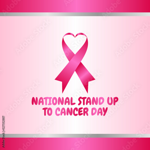 vector graphic of national stand up for cancer day good for national stand up for cancer day celebration. flat design. flyer design.flat illustration.