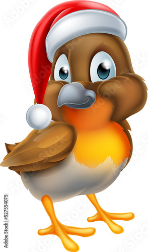 Robin Bird in Santa Christm...
